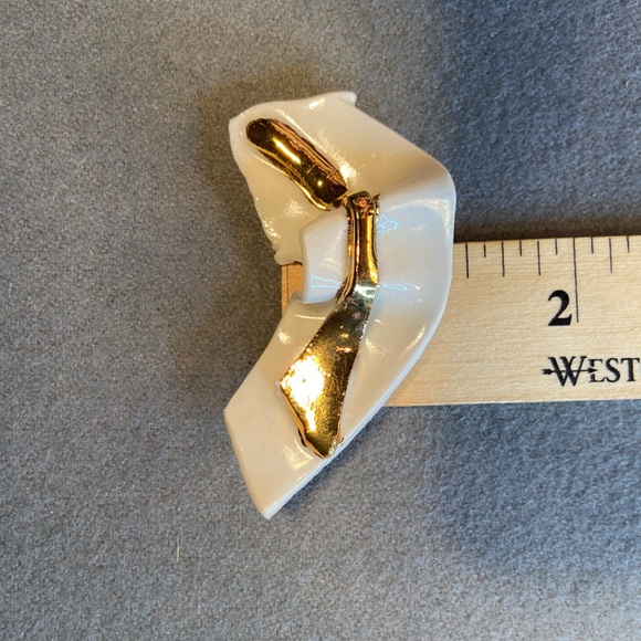 Georgina Holt Porcelain Brooch‎ Pin, Abstract shape, Vintage, Unique, Rare - Picture 6 of 6